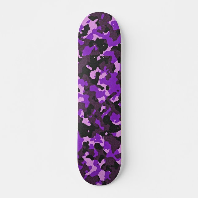 Skateboard Modelo púrpura del camuflaje (Anverso )