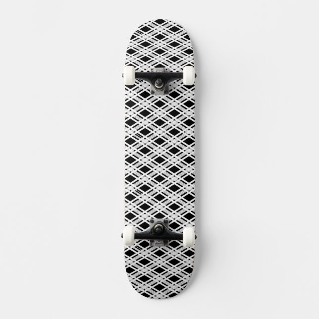 Skateboard Modelo rayado de la tela escocesa (Anverso)
