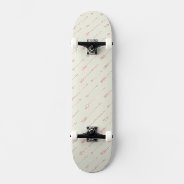 Skateboard Modelo resumido coral de las flechas (Anverso)