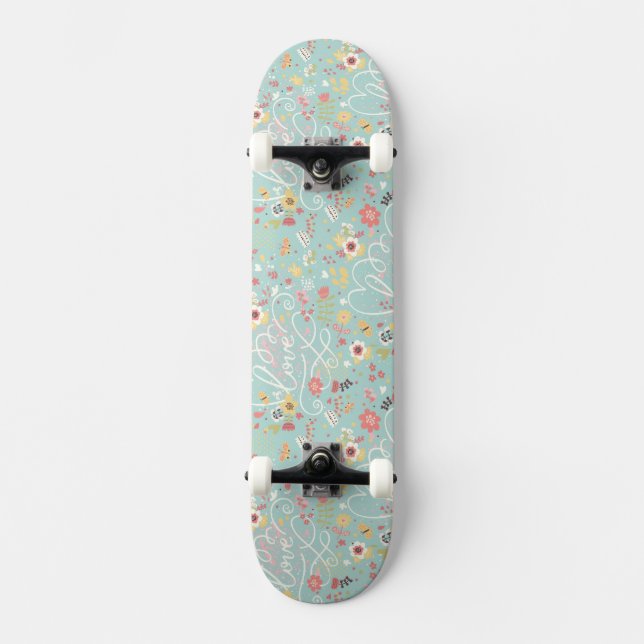 Skateboard Modelo romántico brillante moderno (Anverso)