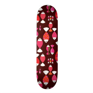 Skateboard Modelo subacuático de los pescados retros