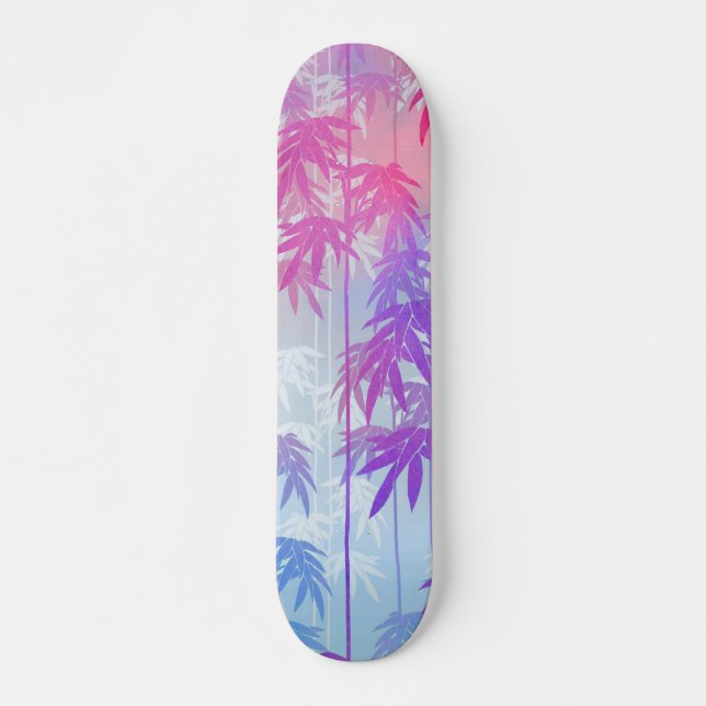 Skateboard Modelo tropical de la palmera de la acuarela (Anverso )