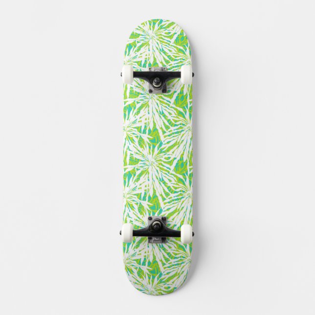 Skateboard Modelo tropical de las hojas de palma (Anverso)