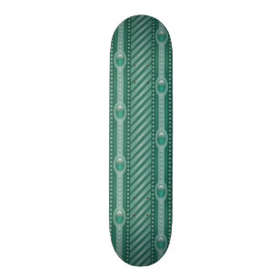 Skateboard Modelo verde azulado ornamental