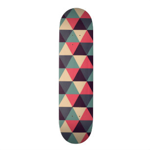 Skateboard Modelo verde azulado y rosado del triángulo
