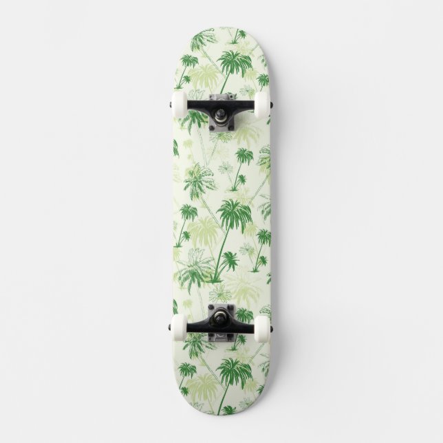 Skateboard Modelo verde de la palmera (Anverso)