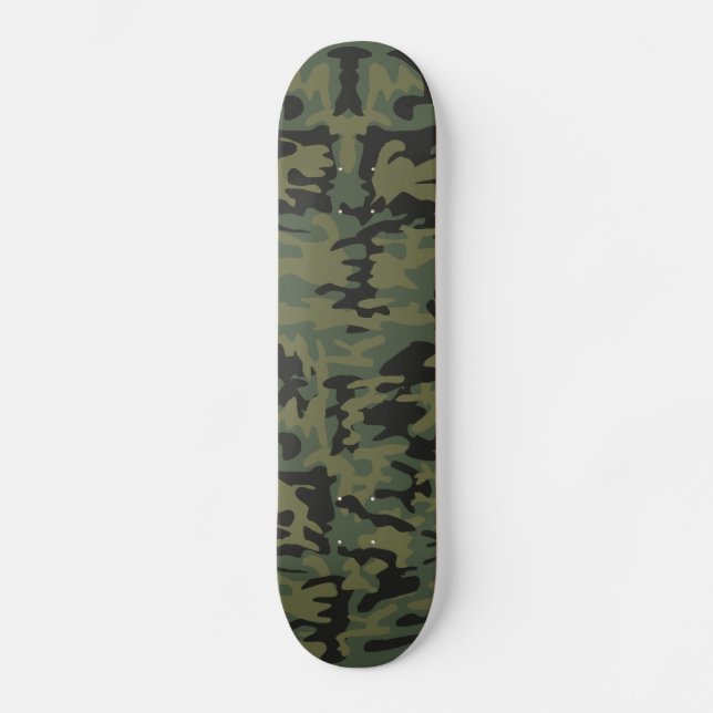Skateboard Modelo verde del camo (Anverso)