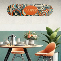 Modern Cool Geometric Forms Quirky Psychedelic Art