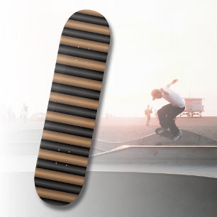 Skateboard Modernas y elegantes rayas marrones tostadas con p
