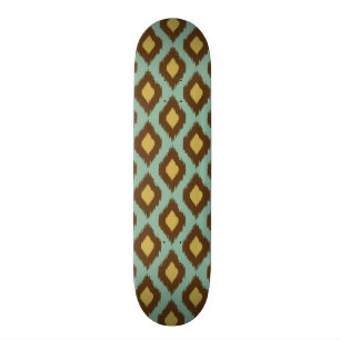 Skateboard Moderno amarillo azul del ikat tribal moderno