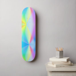 Skateboard Moderno arcoiris iridiscente color arcoiris pastel