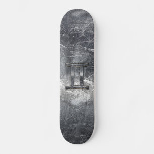 Skateboard Moderno Gemini Rótulo Zodiaco Grunge Molesto Estil