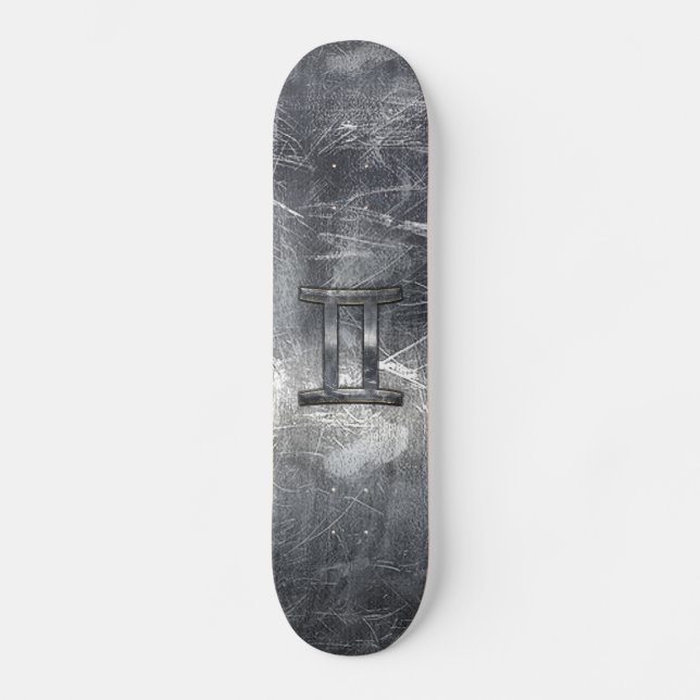 Skateboard Moderno Gemini Rótulo Zodiaco Grunge Molesto Estil (Anverso)