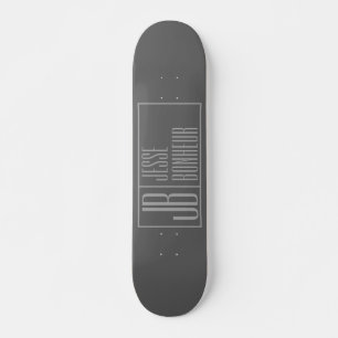 Skateboard Moderno, gris sobre gris oscuro, logotipo de inici