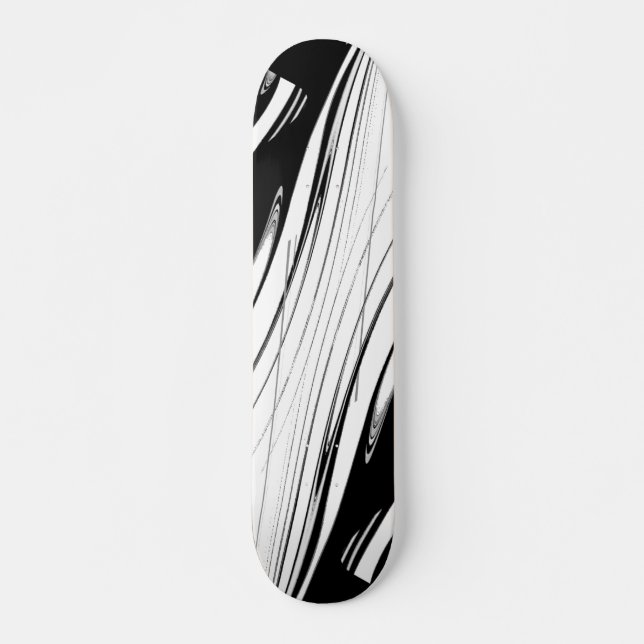 Skateboard Moderno negro y blanco (Anverso )