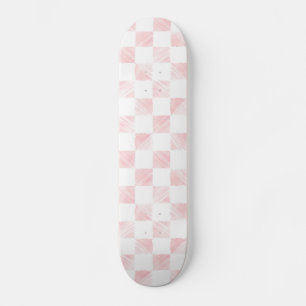 Skateboard Moderno patrón blanco de rastrillos de oro Rosa