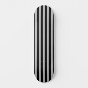 Skateboard Moderno rayado vertical gris y negro