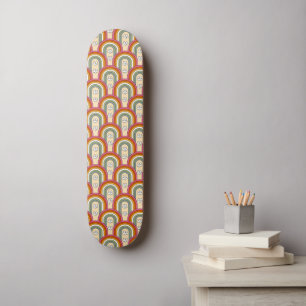 Skateboard Moderno siglo Rainbow Daisy Retro Hippie 70