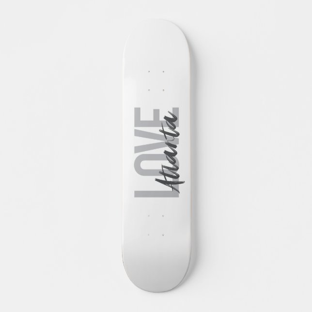 Skateboard Moderno, simple, genial, diseño urbano Love Atlant (Anverso )