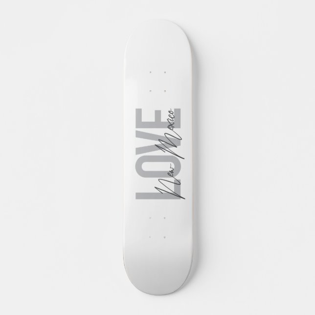 Skateboard Moderno, simple, moda, diseño fresco Amor Nuevo Mé (Anverso )