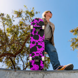 Skateboard Moderno y moderno negro y rosa