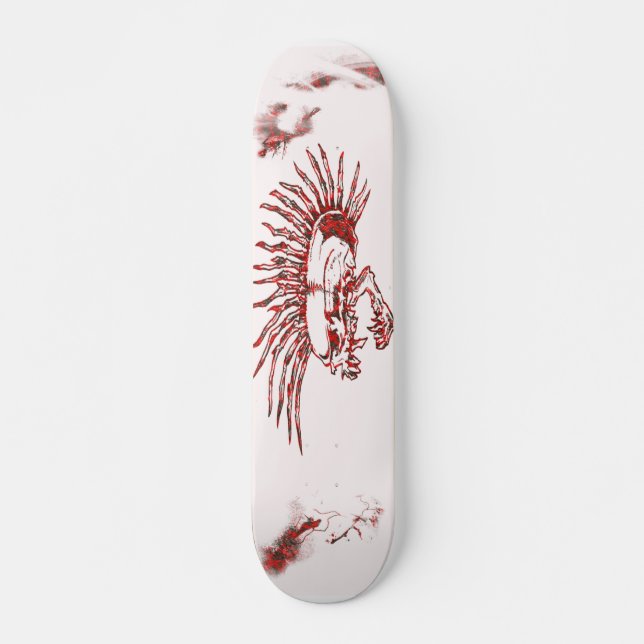 Skateboard Mohawk llameante (Anverso )