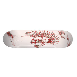 Skateboard Mohawk llameante