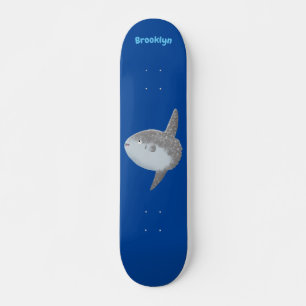 Skateboard Mola mola de pez luna oceánica lindo personalizado