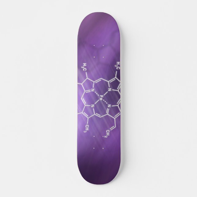 Skateboard Molécula Heme Fórmula química estructural (Anverso )