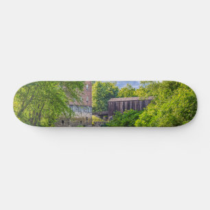 Skateboard Molino Bollinger y puente cubierto de Burfordville