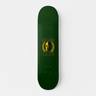 Skateboard Molon Labe Laurels Espartano Decoración Verde Fore
