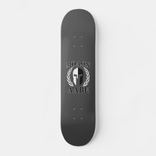 Skateboard Molon Labe Spartan Mask Laurels Black & White