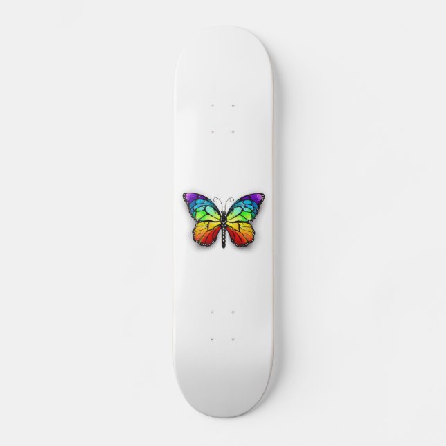 Skateboard Monarca de mariposa arcoiris (Anverso)
