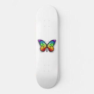 Skateboard Monarca de mariposa arcoiris