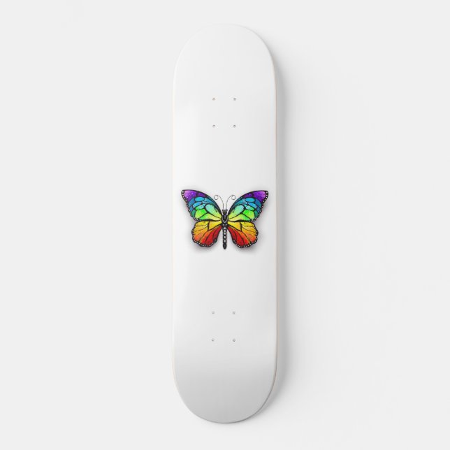 Skateboard Monarca de mariposa arcoiris (Anverso)