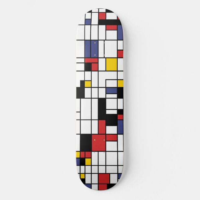 Skateboard Mondrianesco (Anverso)