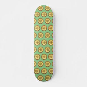Skateboard Moneda de oro de Shamrock irlandés, de suerte