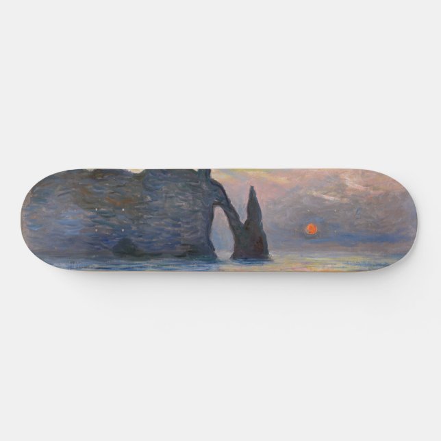 Skateboard Monet - Manneport, acantilado en Etretat, Sunset (Horz)