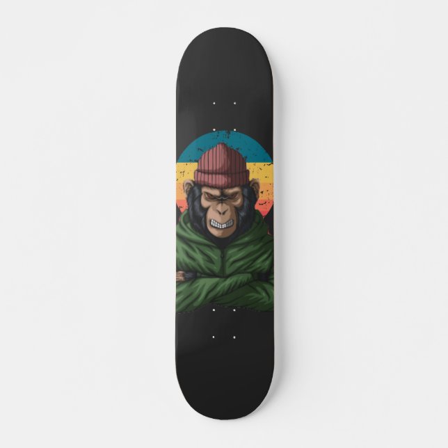 Skateboard Mono enojado verde (Anverso )