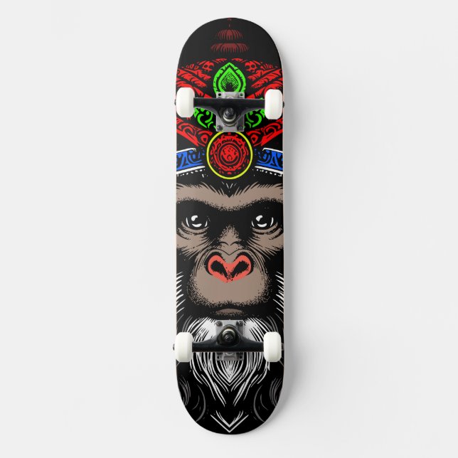 Skateboard Mono Viejo Sabio (Anverso)