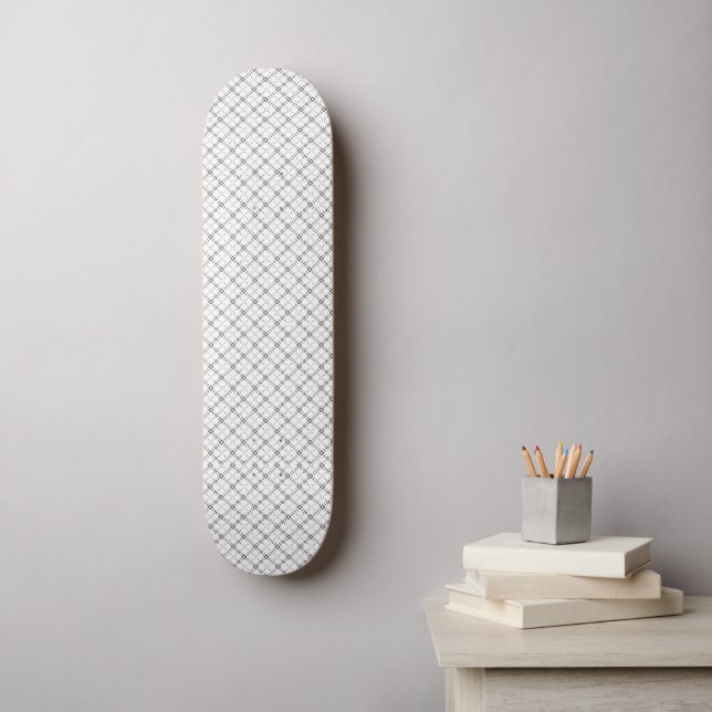 Skateboard Monochrome Geometric Texture|Seamless Diamond Look (Arte de la pared)