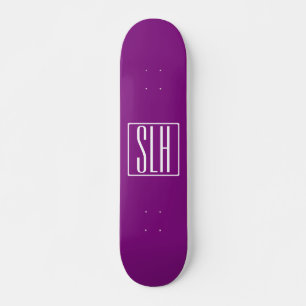 Skateboard Monograma de iniciales modernas en negrita 3 Bla
