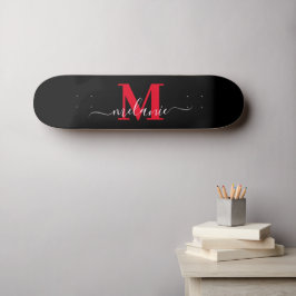 Skateboard Monograma de nombre personalizado de guión gráfico