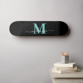 Skateboard Monograma de nombre personalizado de guión gráfico