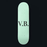 Skateboard Monograma de texto de color sólido simple<br><div class="desc">diseño de plantilla de personalizar</div>