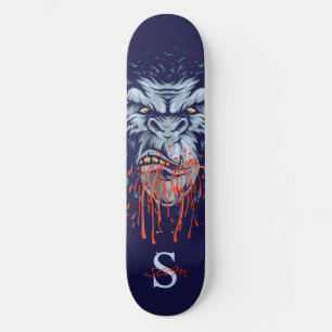 Skateboard monograma Gray Gorilla Skull