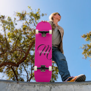 Skateboard Monograma inicial de nombre moderno minimalista ro