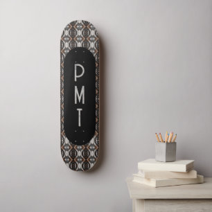 Skateboard Monograma negro
