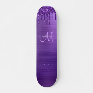 Skateboard Monograma Purpurina de purga morada Girona
