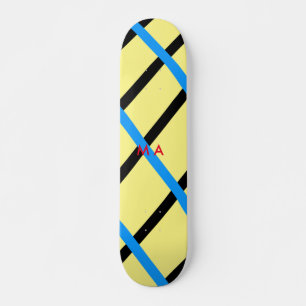Skateboard Monograma simple añada su letra de nombre man mini